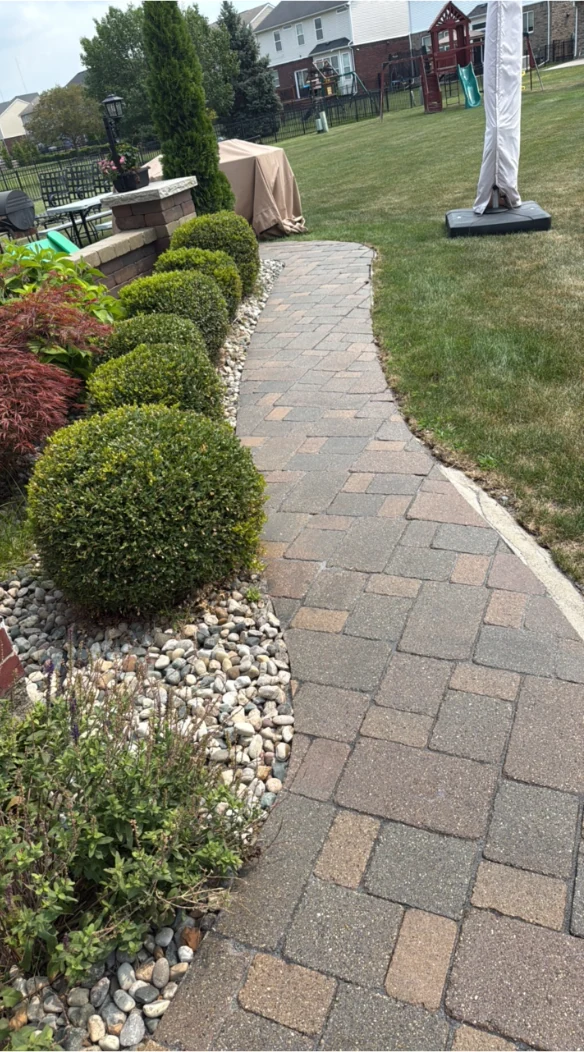 The same walkway cleaned, re-sanded and sealed