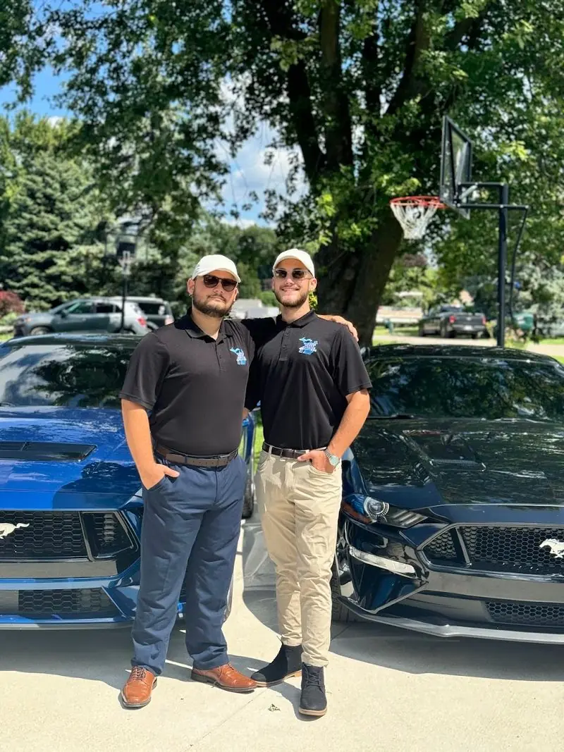 Justin Dillard and Landen Glefke, founders of Macomb Power Washing Solutions